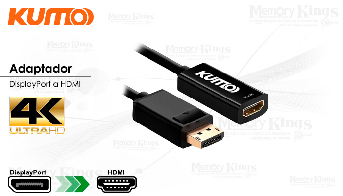 ADAPTADOR DisplayPort a HDMI KUMO 30hz