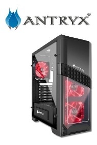 Case Mid Tower Antryx RX-370S FAN 15 LED Red