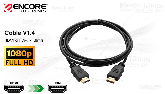 CABLE HDMI a HDMI 1.8mts ENCORE ENCA-HC V2.0 4K