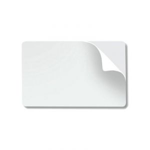 White PVC Cards 10mil Adhesive, CR80 (paquete 100tarjetas)