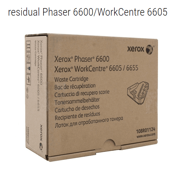 Cartucho De Residuos Xerox 108R01124 Para Phaser C405-C400 6600/WorkCentre 6605