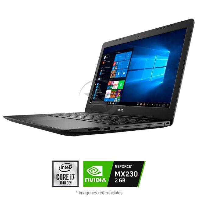 Laptop Dell Inspiron 15 3593 Core i7-1065G7 1.3 / 3.9GHz, RAM 16GB, Sólido SSD 256GB PCIe, Video 2GB NVIDIA GeForce MX230, LED 15.6" Full HD, Windows 10 Home