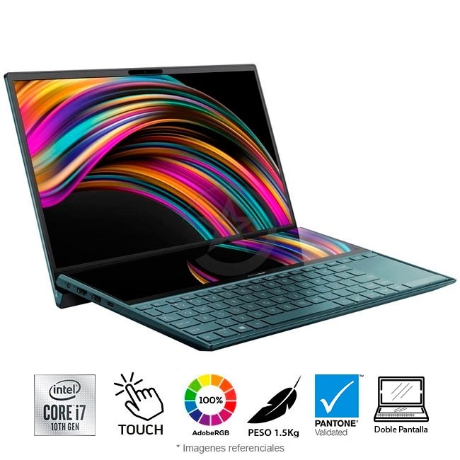 Laptop ZenBook Duo 14 UX481FA, i7-10510U, RAM 8GB, SSD 512GB, LED 14 Full HD, Wind 10 Home