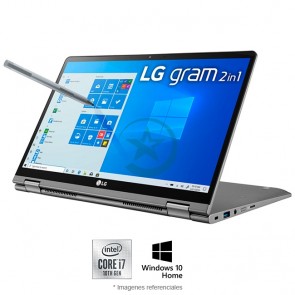 Laptop LG Gram 14 Ultra-Lightweight 2 en 1, Intel Core i7-10510U 1.8GHz, RAM 16GB, Sólido SSD 512GB PCIe, Pantalla LED 14\" Full HD Táctil 96% sRGB, Windows 10 Home