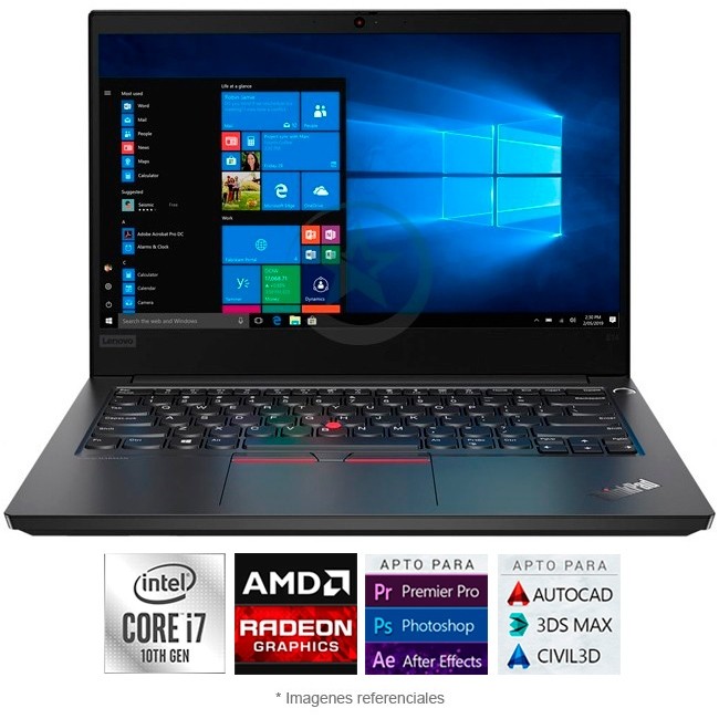 Laptop ThinkPad E14, i7-10510U, RAM 16GB, HDD 1TB Video 2GB Radeon RX640, LED 14 Full HD, Wind 10 Pro