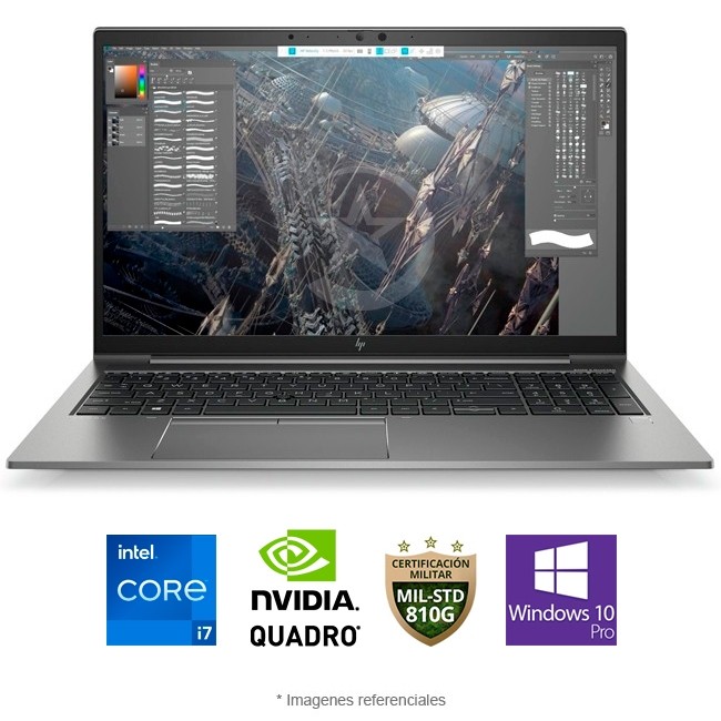 Laptop HP ZBook Firefly 15 G8 Workstation, Core i7-1165G7 2.8GHz, RAM 16GB, Sólido SSD 512GB PCIe, Video 4 GB Nvidia Quadro T500, LED 15.6\" Full HD, Windows 10 Pro SP