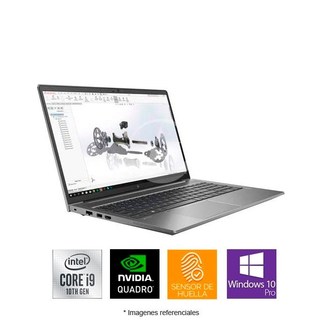 Laptop ZBook Power G7 Workstation, i9-10885H, RAM 32GB, SSD 256GB, Videos 4GB Nvidia Quadro T1000, LED 15.6 Full HD, Wind 10 Pro