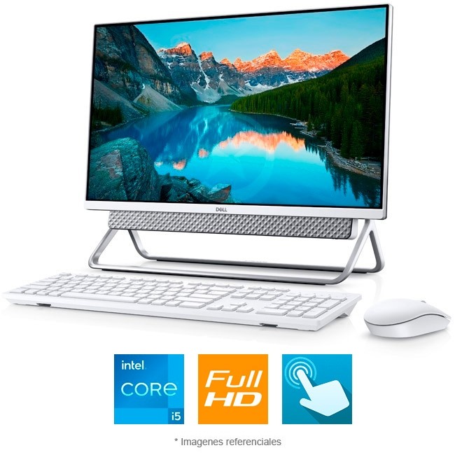 PC Todo en Uno Dell Inspiron 24-5000 Touch, Core i5-1135G7 2.4GHz, RAM 12GB, HDD 1TB + Sólido SSD 256GB, LED 23.8\" Full HD Táctil, Windows 10 PRO Es