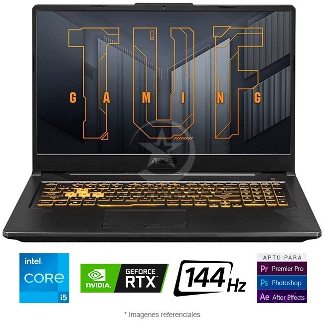 Laptop TUF FX706HC-211 Gaming, i5-11260, RAM 8GB,SSD 512GB, Video 4GB RTX 3050, LED 17.3 Full HD Wind 10 Home