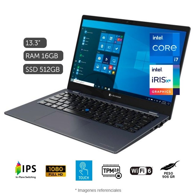 Laptop Toshiba Dynabook Portege X30L Intel Core™ i7-1185G7 3.0GHz, RAM 16GB, Sólido SSD 512GB, LED 13.3" Full HD, Touchscreen, Windows 10 Pro