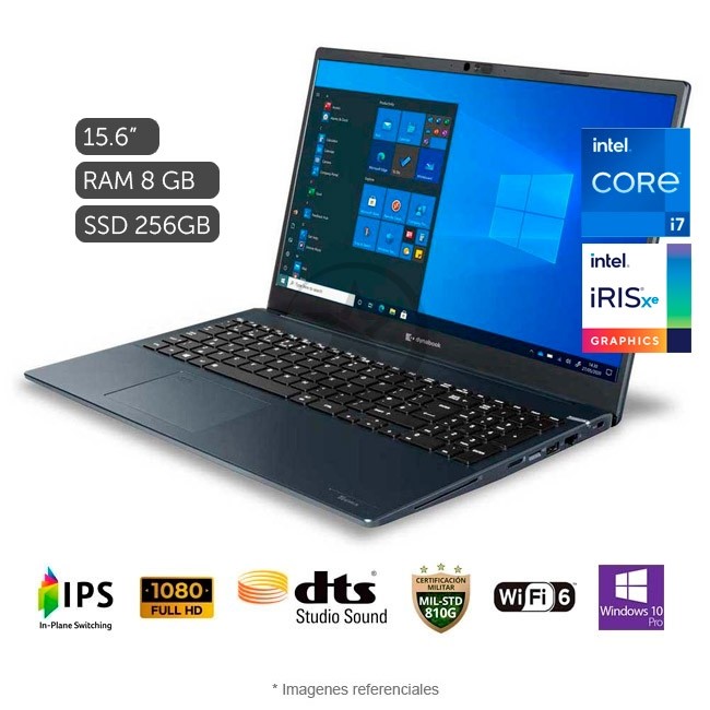 Laptop Toshiba Dynabook Tecra A50-J, Intel Core i7-1165G7 2.8GHz, RAM 8GB, Sólido SSD 256GB PCIe, Pantalla LED 15.6" Full HD, Windows 10 Pro
