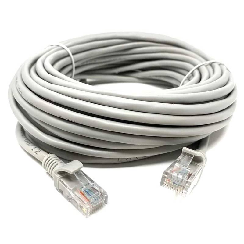 CABLE RED PATCH CORD DELCOM 15mt cat-6 Gris
