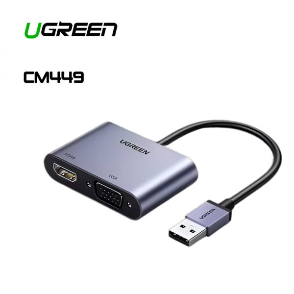 ADAPTADOR USB3.0 a HDMi|VGA UGREEN CM449