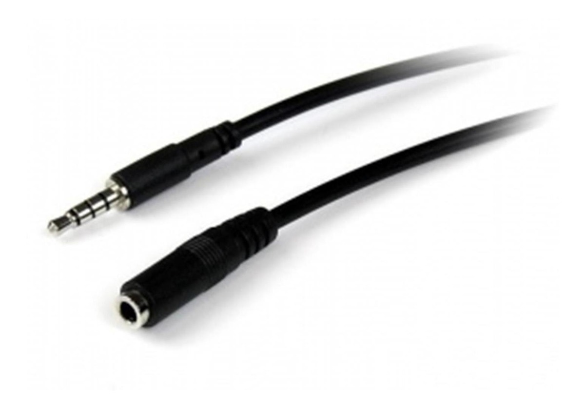 Startech.Com Cable de 2m de Extension de Audifonos con Microfono Mini-Jack 3.5mm 4 pines Macho a Hembra