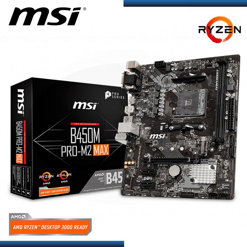 MB MSI B450M PRO-M2 MAX AMD RYZEN DDR4 AM4 (PN:911-7B84-033)