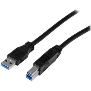 Startech.Com Cable Certificado 2m USB 3.0 Super Speed USB B Macho a USB A Macho Adaptador para Impresora - Negro