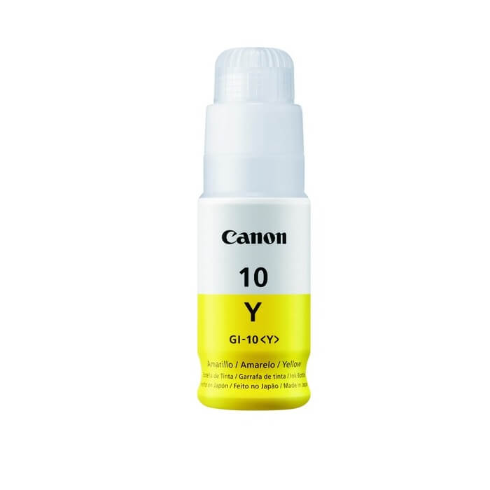 botella de tinta canon gi-10y/ color amarillo / 70ml[@@@]compatibles con impresoras c