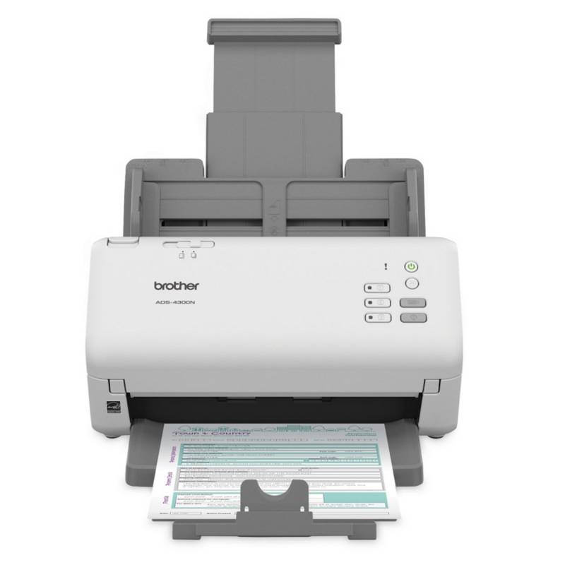 Escaner Brother ADS-4300N, ADF, 40 ppm / 80 ipm, USB