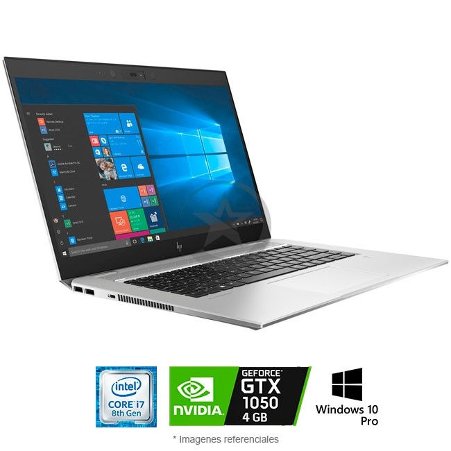 Laptop HP EliteBook 1050 G1, Intel Core i7-8850H 2.6GHz, RAM 16GB, SSD 512GB, Video Nvidia GeForce GTX 1050 de 4 GB, LED 15.6\" Full HD (1920x1080), Wi