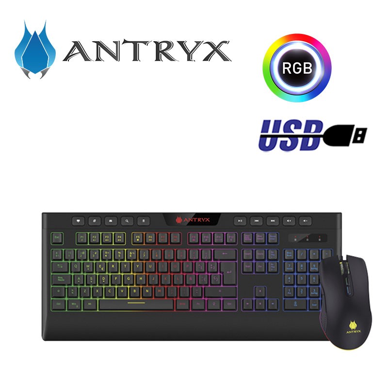 Teclado+Mouse Gaming Antryx GC-1500 RGB