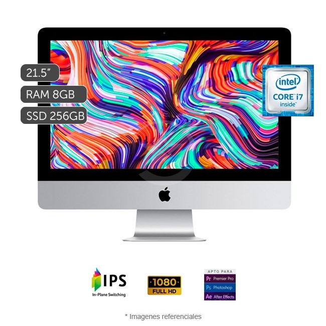PC Todo en Uno Apple iMac, Intel Core i5 2.3GHz, RAM 8GB, SSD 256GB, LED 21.5" Full HD, Mac OS