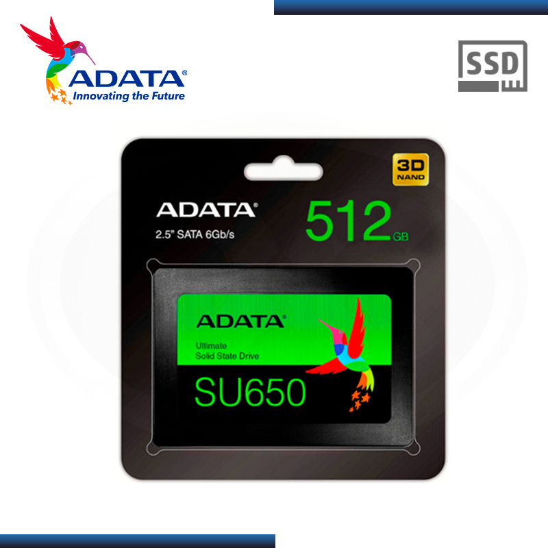 DISCO ESTADO SOLIDO SSD 512GB, SU650, 6Gb/s, A-DATA ASU650SS-512GT-R