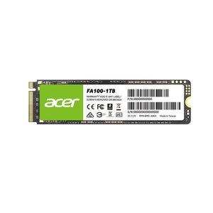 Acer SSD ACER Unidad de estado s?lido ACER - M.2 2280 Interno - 1TB - PCI Express NVMe (PCI Express NVMe 3.0 x4) - Computadora de escritorio, Port?til, Placa Base Dispositivo compatible - 600TB TBW - 