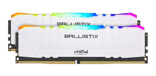 MEM. RAM CRUCIAL BALLISTIX DDR4 32GB(2X16)/3200 ( BL2K16G32C16U4WL ) BLANCO | LED- RGB