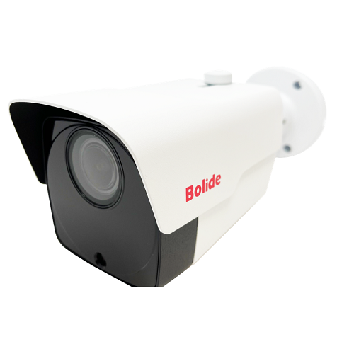 Bolide H.265 5MP 2.8-12MM MOTORIZED LENS VARIFOCAL IP66 IR BULLET CAMERA POE 12VDC SD CARD SLOT AUDIO IN-OUT ALARM IN-OUT IR UP TO 200FT IPAC AI ENABLED WITH FACIAL RECOGNITION SYSTEM NDAA COMPLIANT