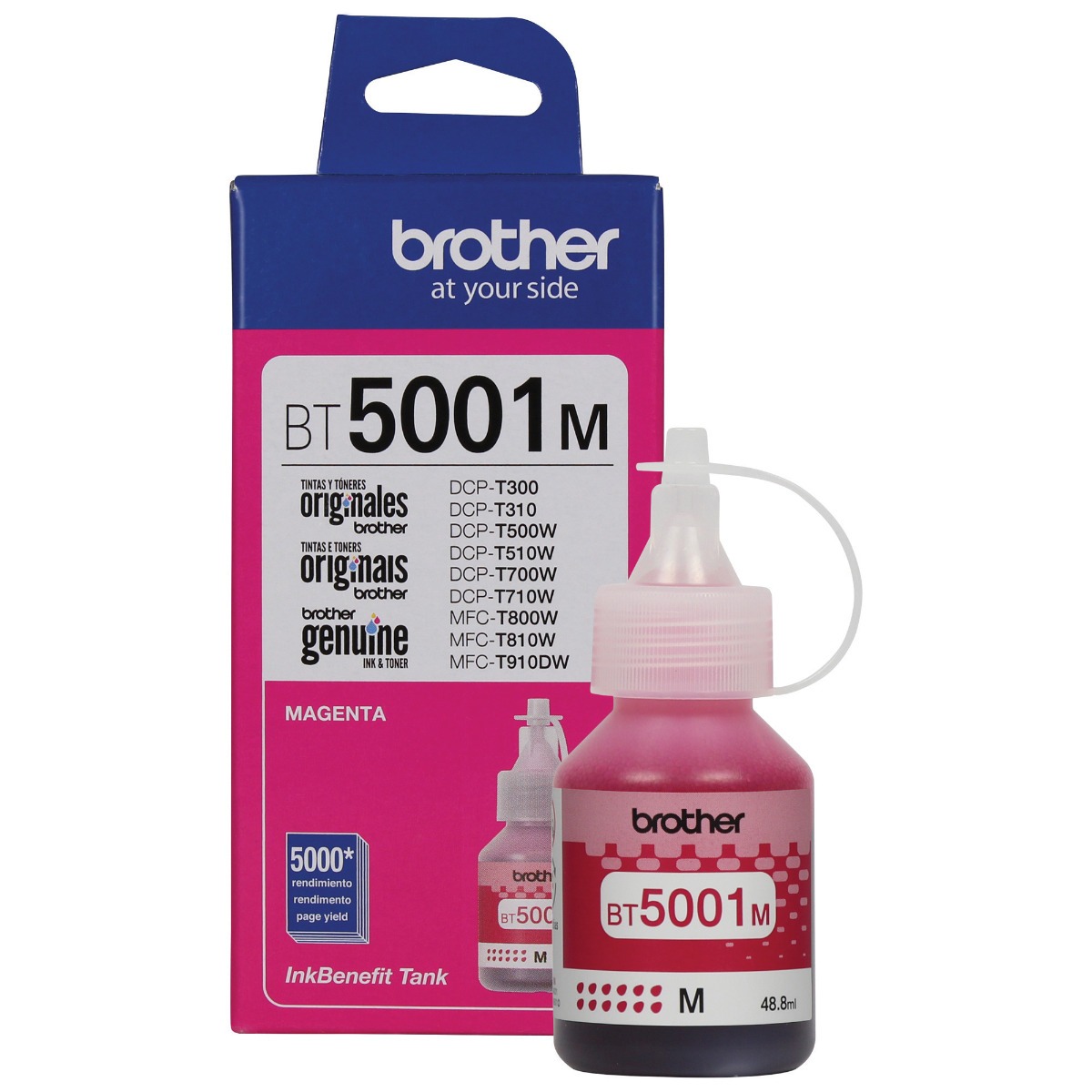 TINTA BROTHER  5001M MAGENTA ( BT5001M ) T300 / T500W / T800W +