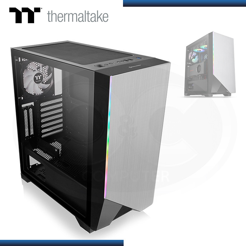 case thermaltake h550 tg argb, mid-tower, color negro, no incluye fuente de poder (ps