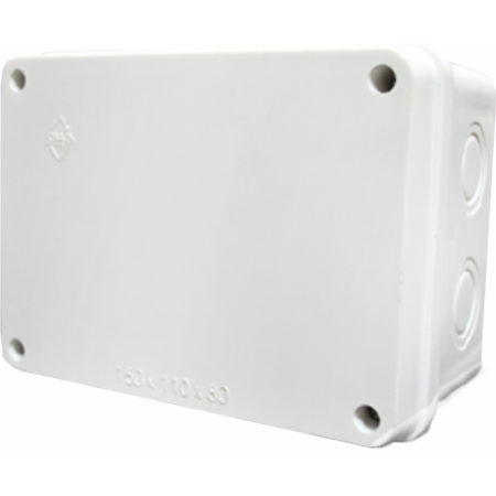 Caja de pase PVC de 150x150x80mm color blanco IP20 Mega Electric