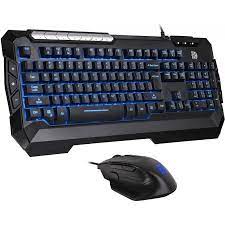 teclado + mouse thermaltake commander combo v2, multimedia, ergonomico, sensor optico
