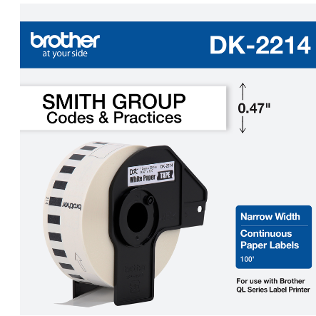 ROLLO CONTINUO BROTHER DK-2214 1/2"