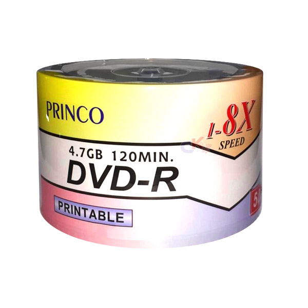 CONO X 50 DISCOS DVD-R DE 4.7GB 8X PRINCO PRINTABLE