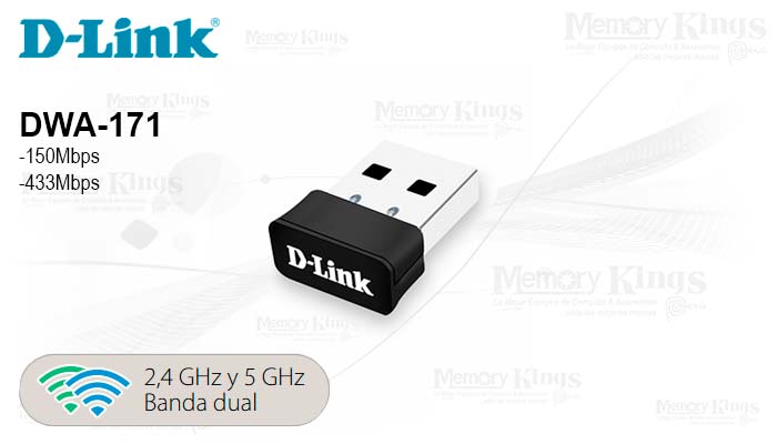 RED Wi-Fi USB D-LINK DWA-171 150/450MB 2BAND mini