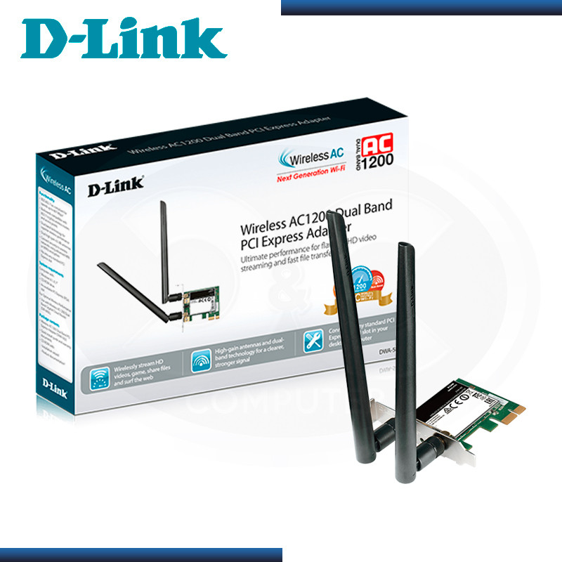 RED Wi-Fi PCI Exp D-LINK DWA-582 AC1200 2BAND 2ant