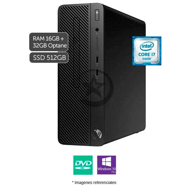 PC HP EliteDesk 800 G5 SFF, Intel Core i7-9700 3.0GHz, RAM 16GB + 32GB Optane, Sólido SSD 512GB, Wi-Fi, Windows 10 Pro SP