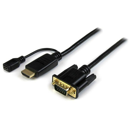 StarTech.com Cable de 1,8m Conversor Activo HDMI a VGA - Adaptador 1920x1200 1080p - Cable adaptador