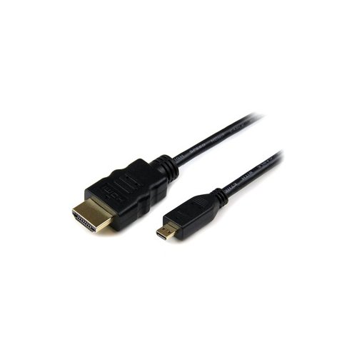 StarTech.com Cable HDMI de alta velocidad con Ethernet a Micro HDMI 3m - 2x Macho - Negro - Extremo Secundario: 1 x 19-pin Micro HDMI Type D Digital Audio/Video - Male - Admite hasta4096 x 2160 - Apan