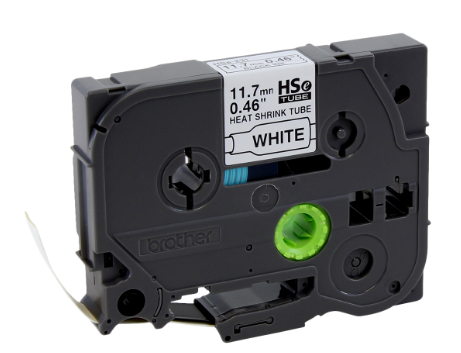 CINTA HSE-231 BROTHER  PT-E300 /P950NW/ P900, Negro sobre cinta blanca