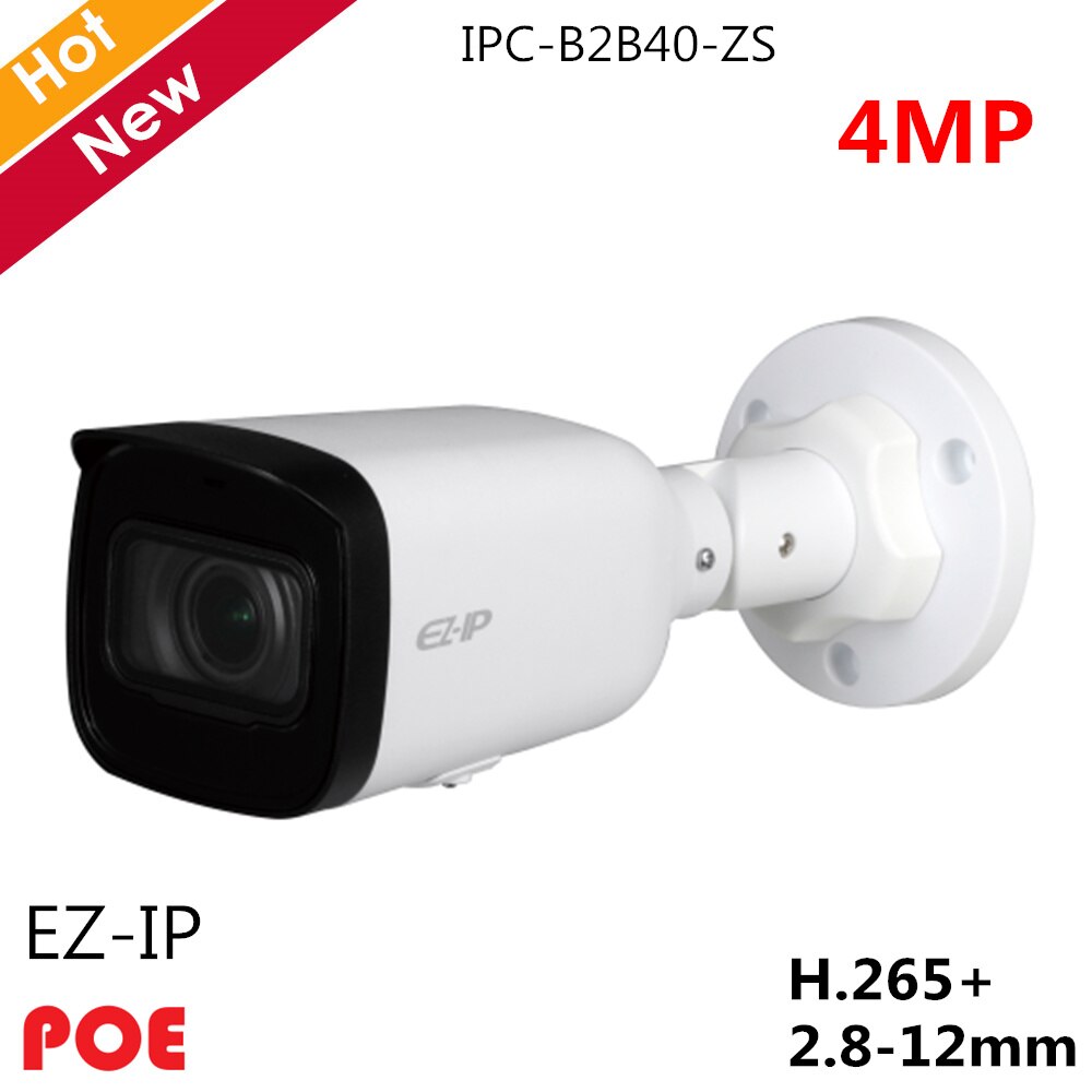 Camara Bullet IP Dahua IPC-B2B40-ZS 4MP H.265+ Motorizado Lens IR30M IP67 SD POE