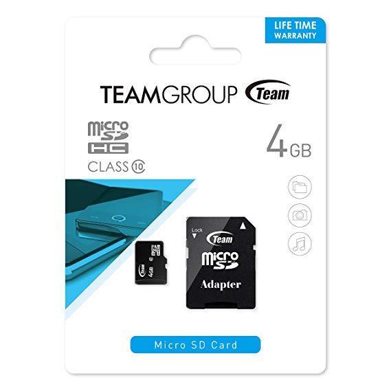 MEMORIA MICROSDHC 4GB CLASS10+AD. TEAM GROUP