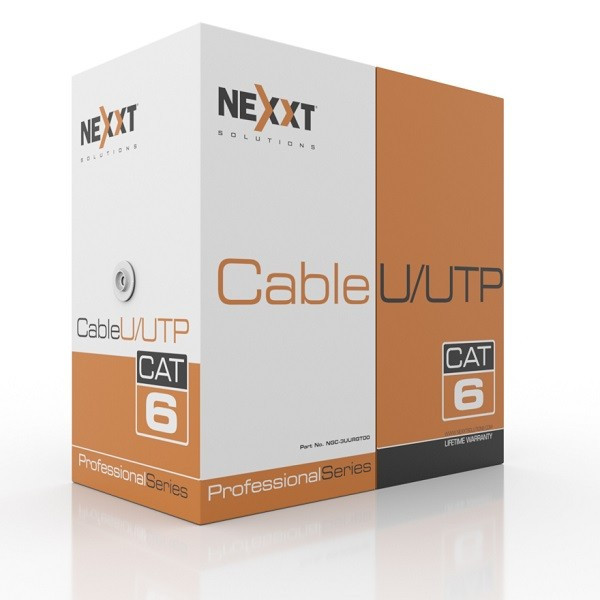 CABLE RED CAT-6 305mts NEXXT 23AWG U|UTP CMR GRIS