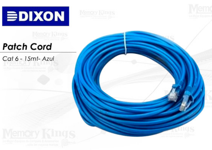 CABLE RED PATCH CORD DIXON 15mt cat-6