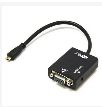 Adaptador Micro HDMI a VGA y Audio 3.5mm TrauTech