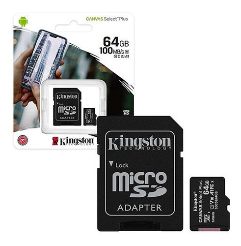 MEMORIA micro SD 64GB KINGSTON UHS-I U1 CL10