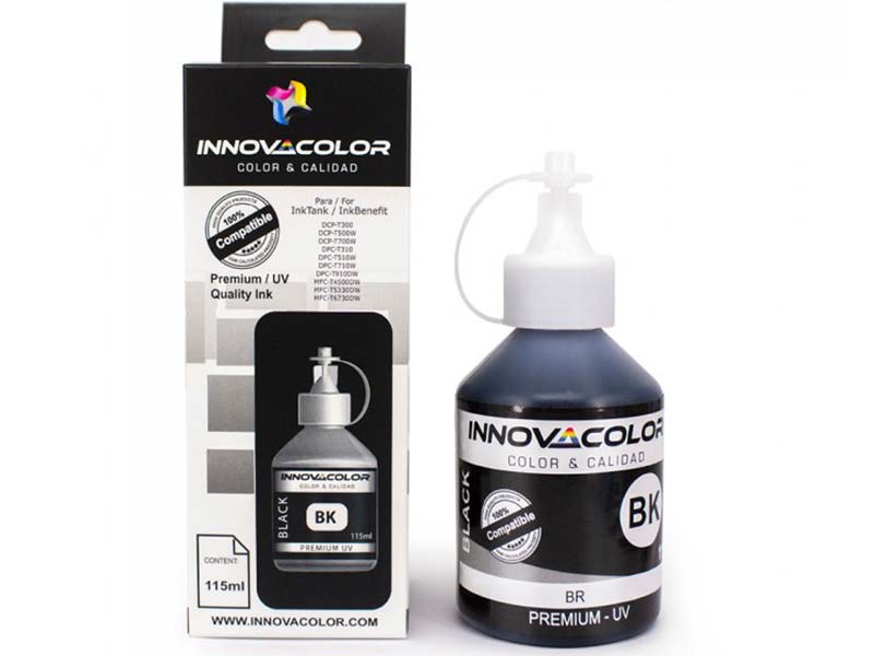 TINTA INNOVA COLOR BR115BK UV para BROTHER Negro 115 ml