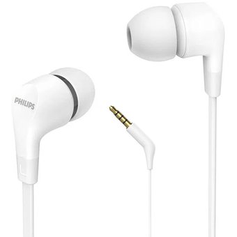 AUDIFONO C/MICROF. PHILIPS IN-EAR TAE1105WT 3.5MM BASS WHITE*
