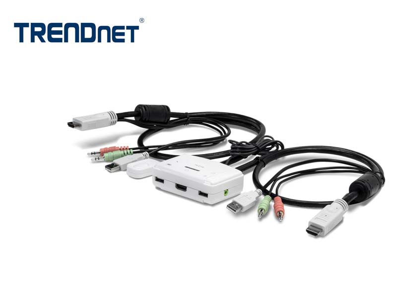 Switch  KVM TRENDnet TK-215i Port HDMI (incluyen 2 juegos de cables)
